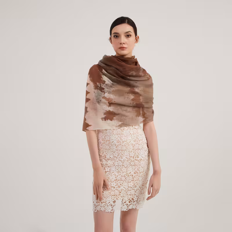 Kaela Featherlight Cashmere Scarf Wrap - Image 4