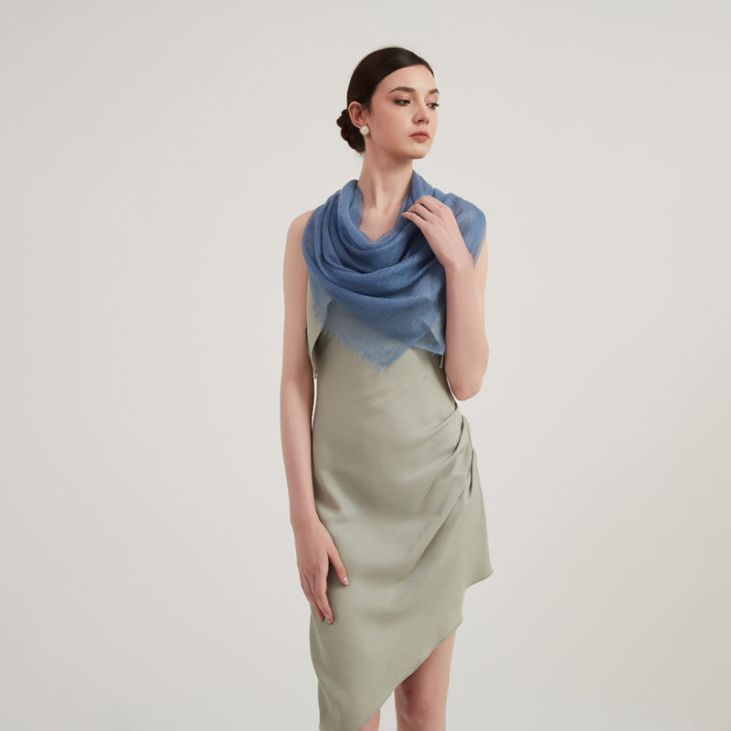 Lilia Square Featherlight Cashmere Scarf - Image 4