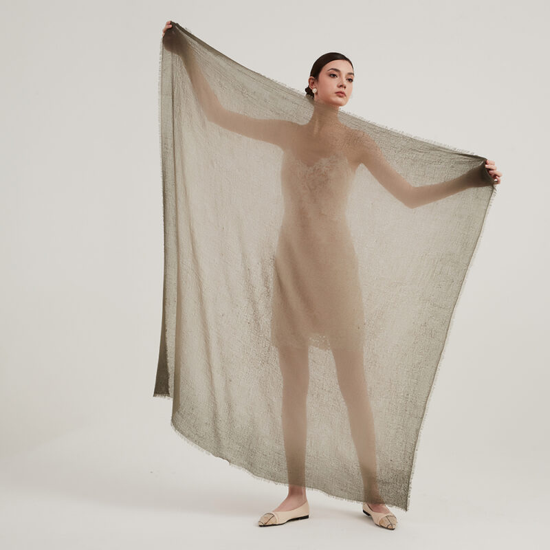 Lora Gradient Featherlight Cashmere Scarf Wrap - Image 2