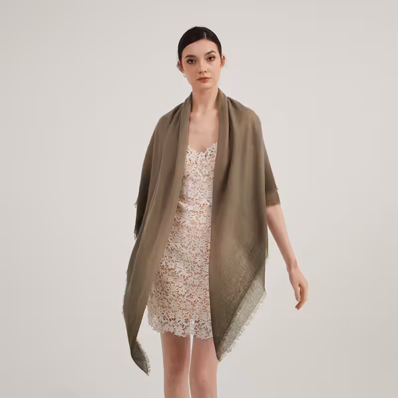 Lora Gradient Featherlight Cashmere Scarf Wrap – Image 3