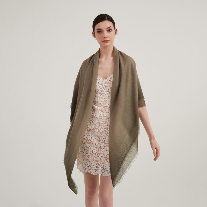 Lora Gradient Featherlight Cashmere Scarf Wrap - Image 3