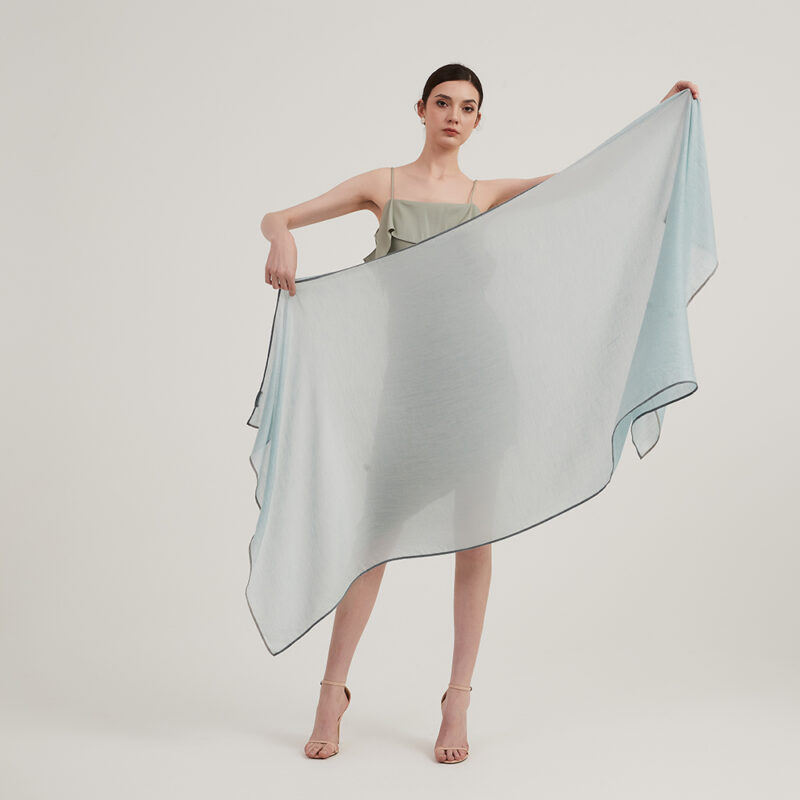 Vika Featherlight Wool Scarf Wrap - Image 2