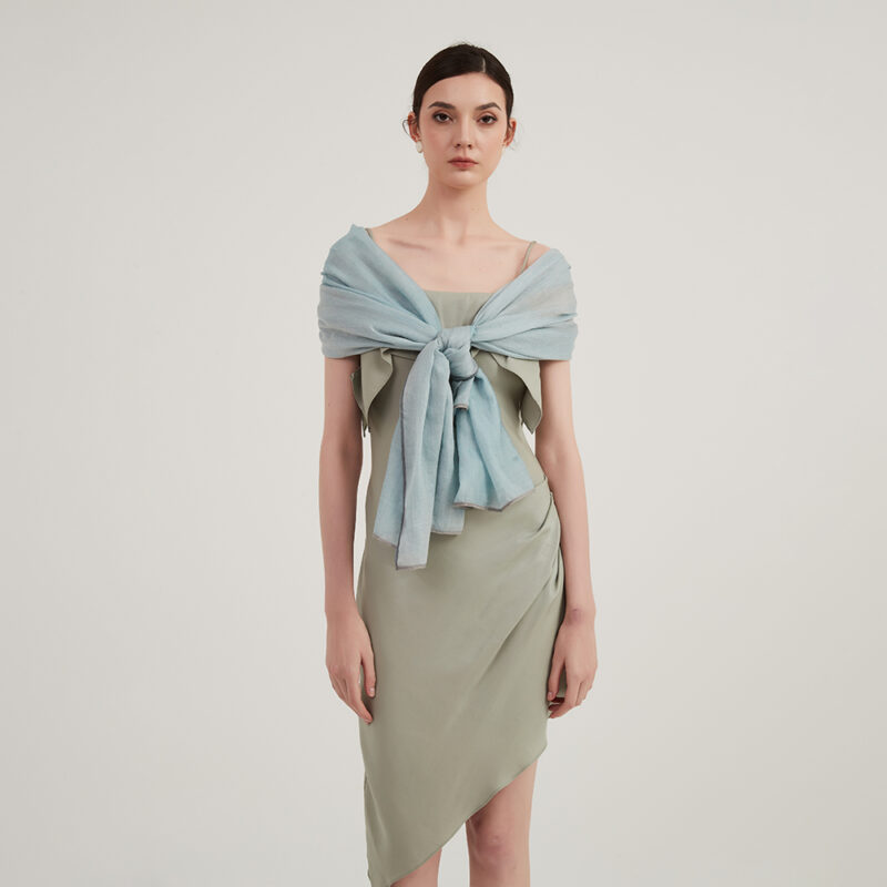 Vika Featherlight Wool Scarf Wrap - Image 4