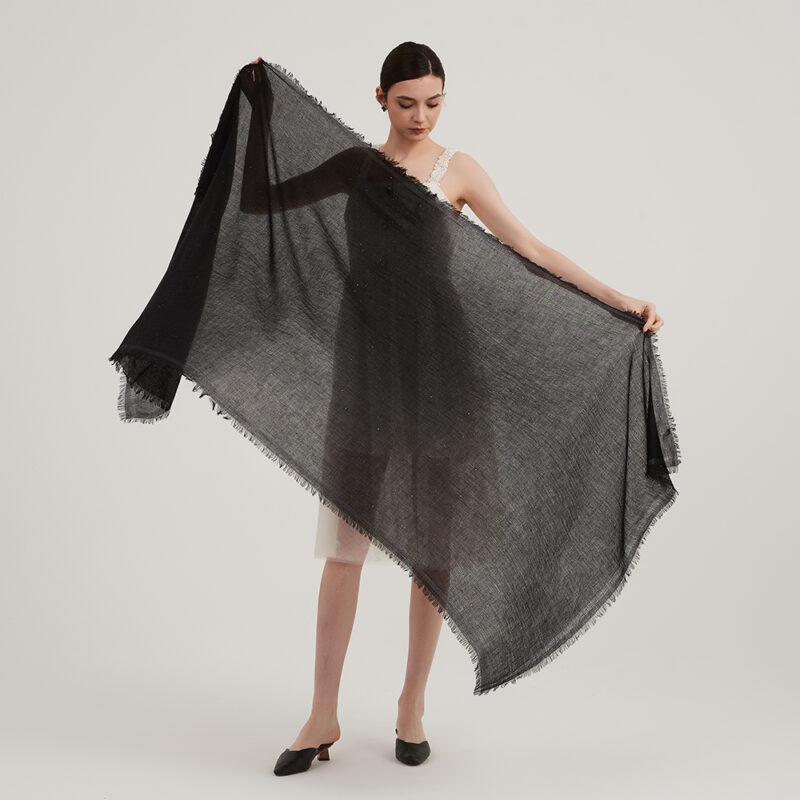 Amelia Featherlight Wool Scarf Wrap - Image 2