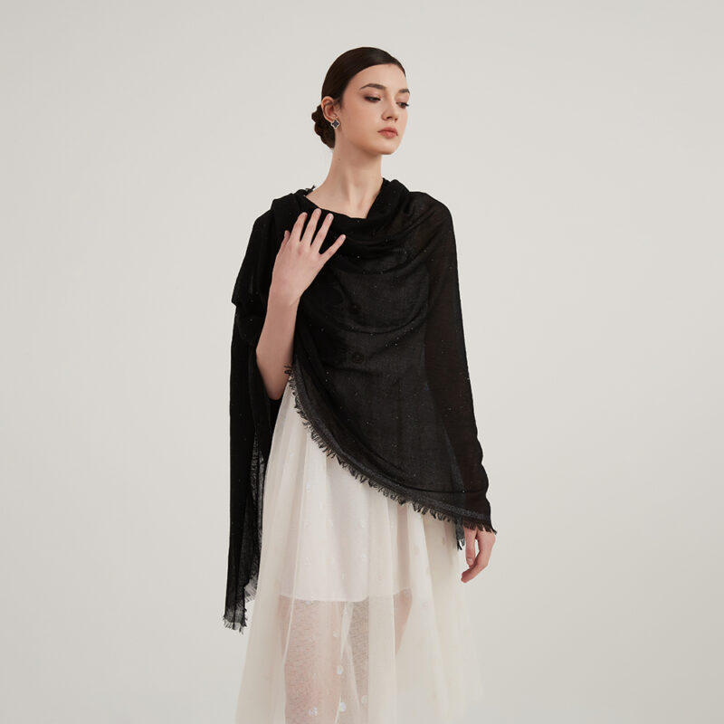 Amelia Featherlight Wool Scarf Wrap - Image 3