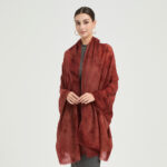 Elia Featherlight Lambswool Scarf Wrap - Bourgogne