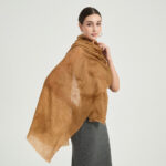 Elia Featherlight Lambswool Scarf Wrap - Brown