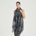 Elia Featherlight Lambswool Scarf Wrap - Dark Grey