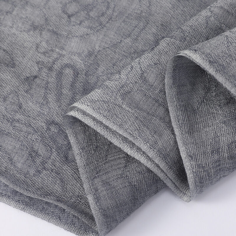 Sciarpa avvolgente in lana d'agnello Elia Featherlight - Grigio scuro - immagine 6