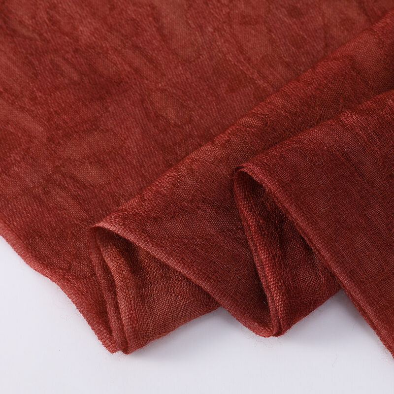 Elia Featherlight Lambswool Scarf Wrap - Burgundy - Image 7