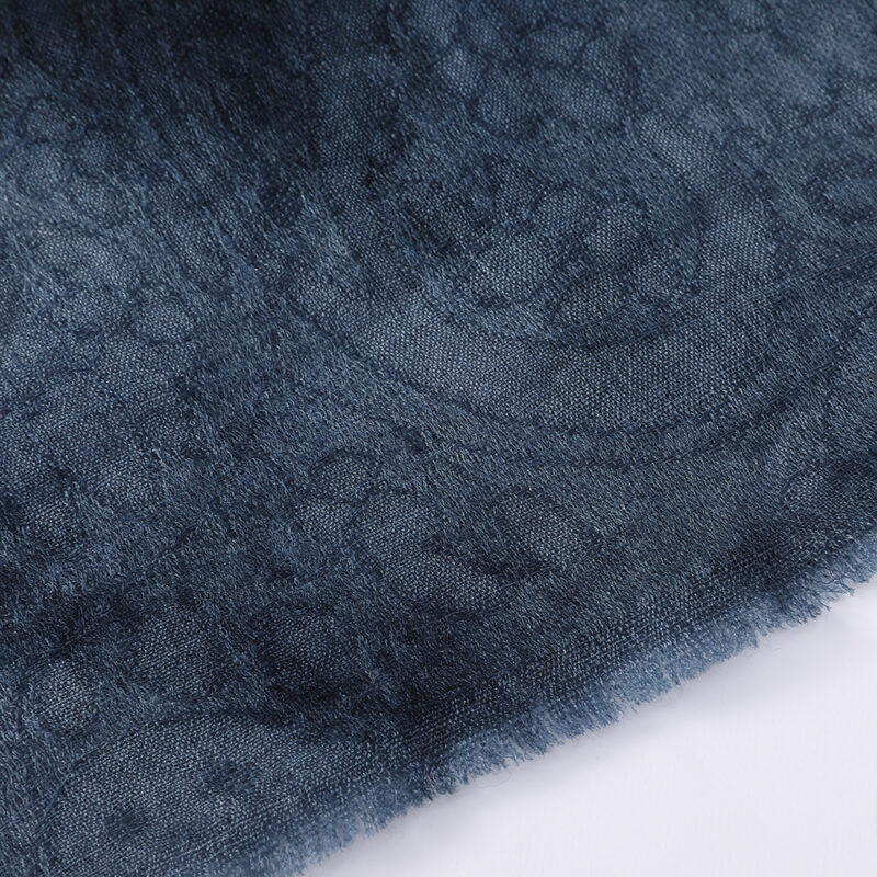 Elia Featherlight Lambswool Scarf Wrap - Dark Blue - Image 5