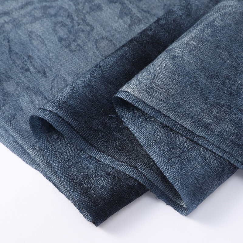 Elia Featherlight Lambswool Scarf Wrap - Dark Blue - Image 7