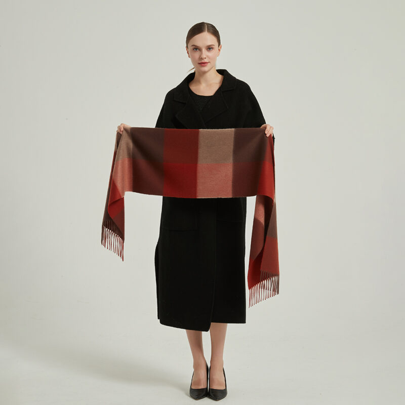 Anya Check Cashmere Scarf - Image 2