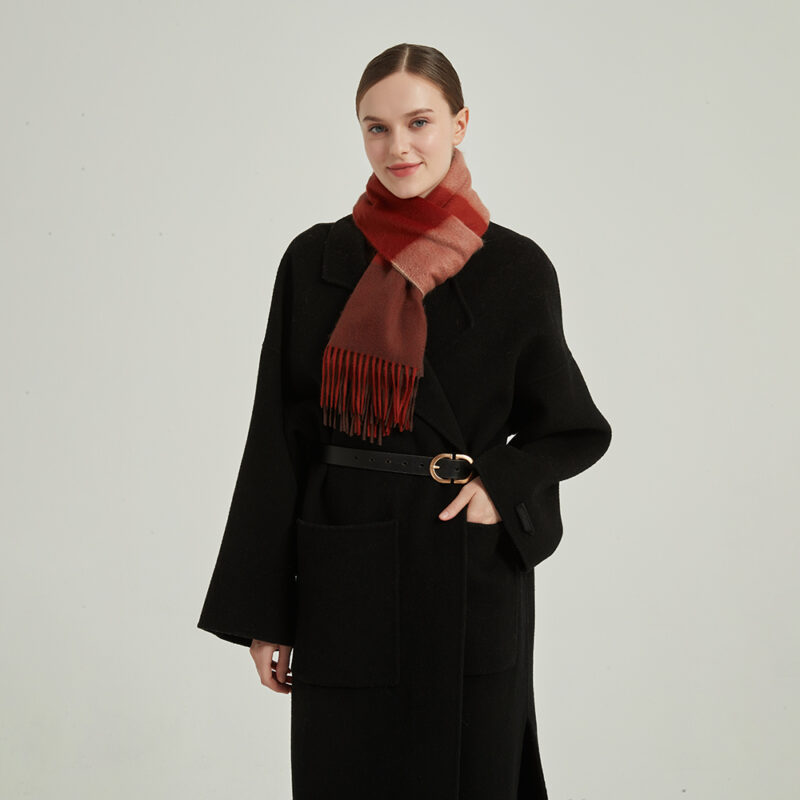 Anya Check Cashmere Scarf - Image 4