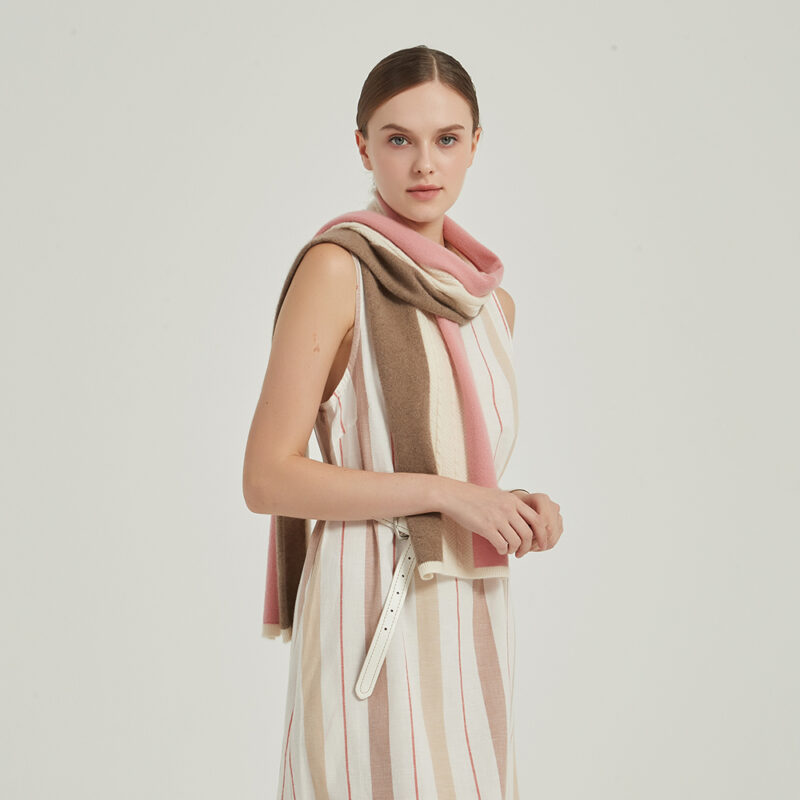 Kyla Stripe Cashmere Scarf - Image 3