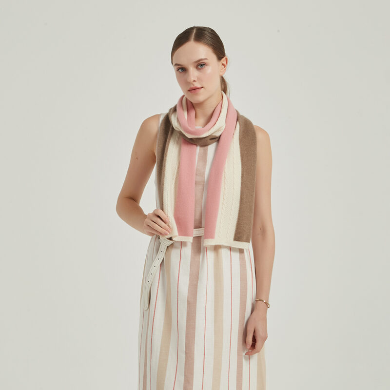 Kyla Stripe Cashmere Scarf - Image 4