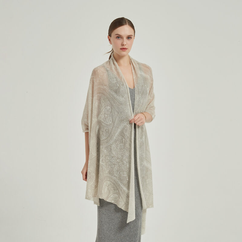 Écharpe en cachemire Dana Cloudlight - Blanc – Image 3