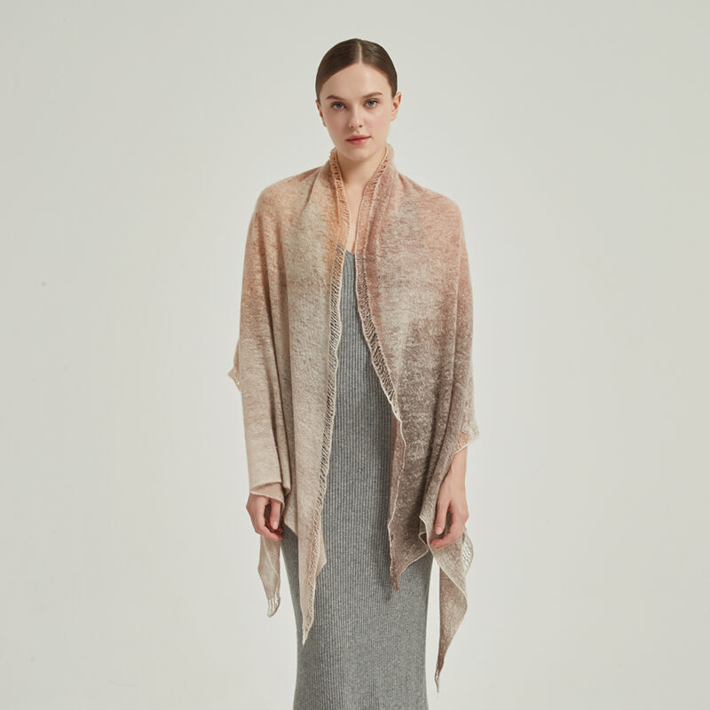 Eileen Cloudlight Cashmere Scarf Wrap - Tangerine - Image 3