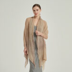 Eileen Cloudlight Cashmere Scarf Wrap - Beige