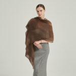 Eileen Cloudlight Cashmere Scarf Wrap - Dark Brown