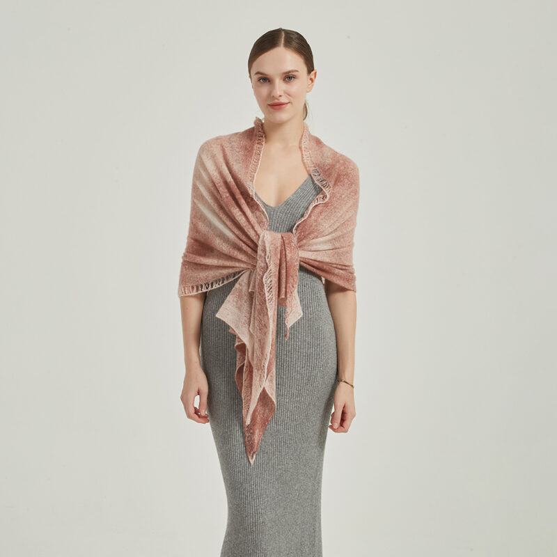 Eileen Cloudlight écharpe en cachemire - rouge clair – Image 4