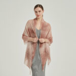 Eileen Cloudlight Cashmere Scarf Wrap - Light Red