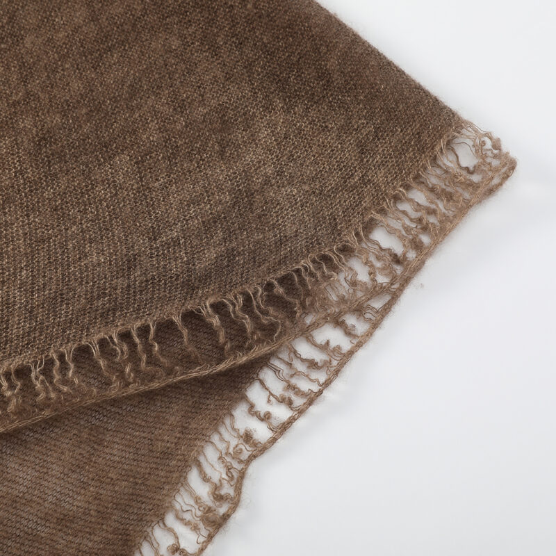 Sciarpa avvolgente in cashmere Eileen Cloudlight - Marrone scuro - immagine 7