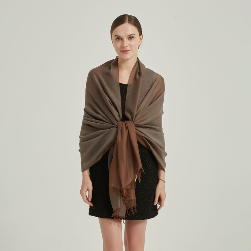 Lena Reversible Featherlight Cashmere Scarf Wrap - Image 3