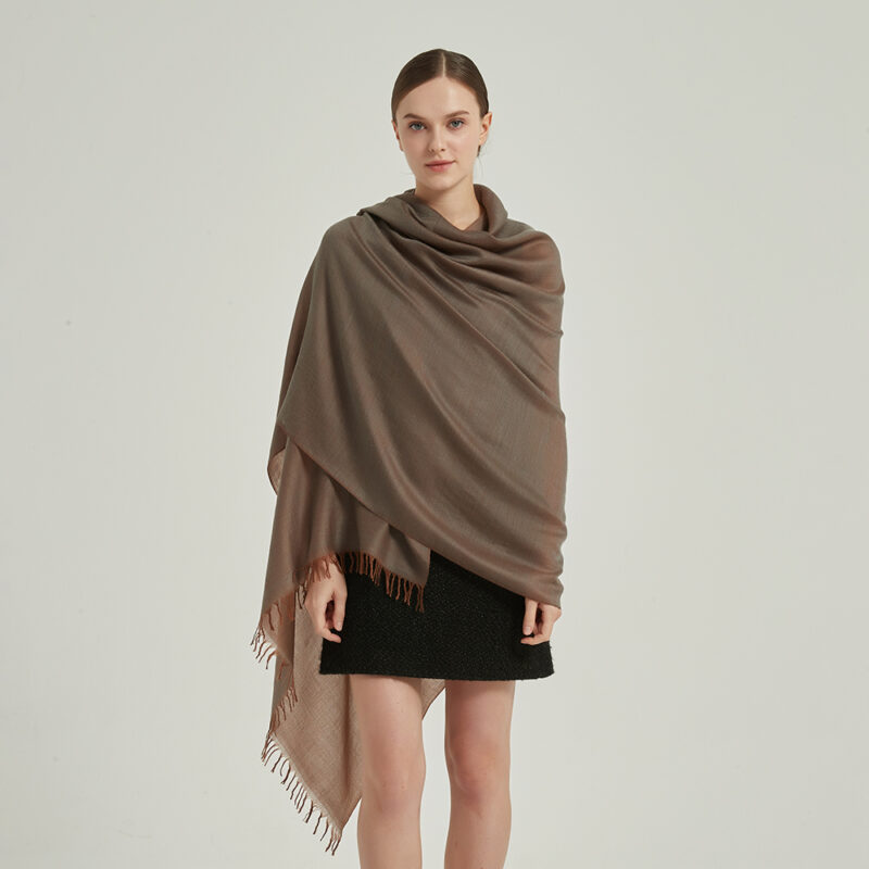 Lena Reversible Featherlight Cashmere Scarf Wrap - Image 4