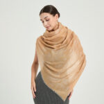 Fiona Featherlight Lambswool Scarf Wrap - Camel