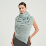 Fiona Featherlight Lambswool Scarf Wrap - Powder Blue