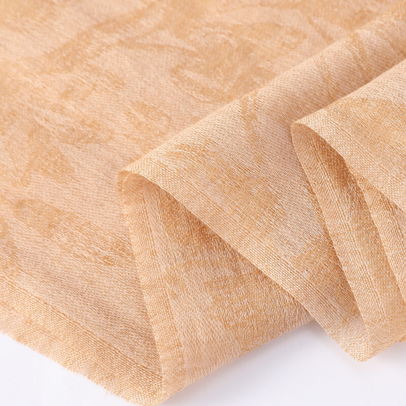 Sciarpa avvolgente in lana d'agnello Fiona Featherlight - Cammello - immagine 6