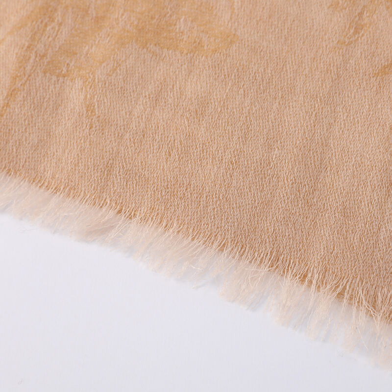 Sciarpa avvolgente in lana d'agnello Fiona Featherlight - Cammello - immagine 7