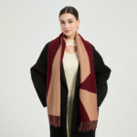 Jules Lambswool Scarf - Burgundy