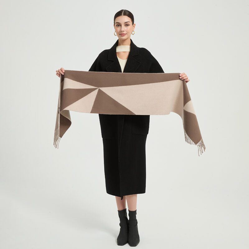 Sciarpa Jules in lana d'agnello - Taupe - immagine 2