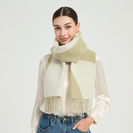 Jules Lambswool Scarf - Green