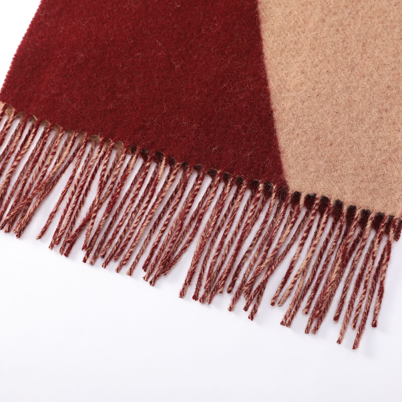 Jules Lambswool Scarf - Burgundy - Image 6