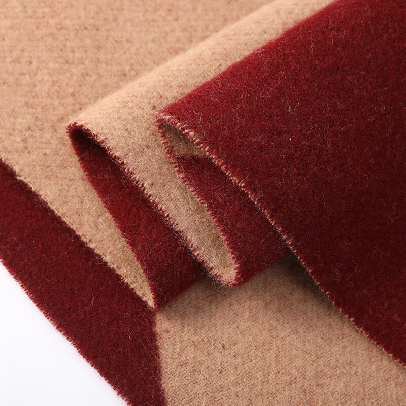 Jules Lambswool Scarf - Burgundy - Image 7