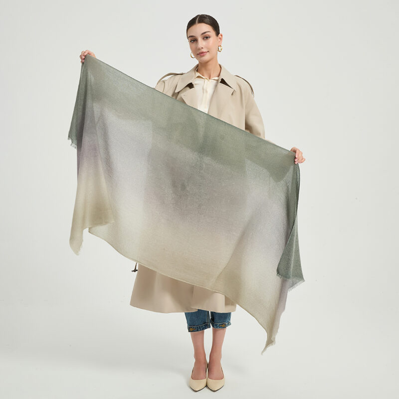 Kiana Cashmere Scarf Wrap - Olive - Image 2