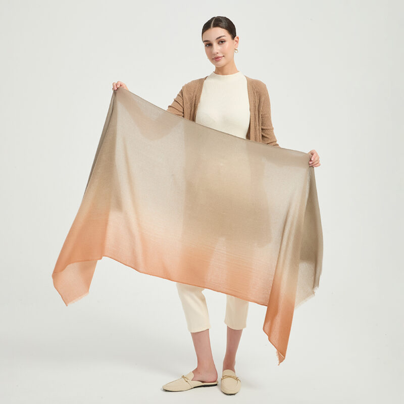 Kiana Cashmere Scarf Wrap - Orange - Image 2