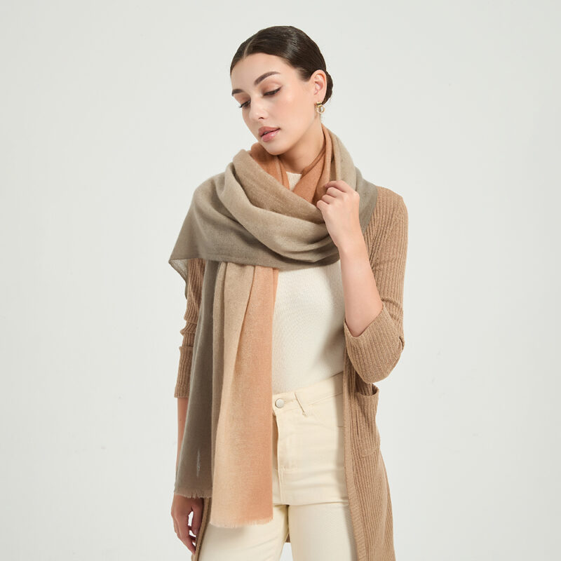 Kiana Cashmere Scarf Wrap - Orange - Image 4