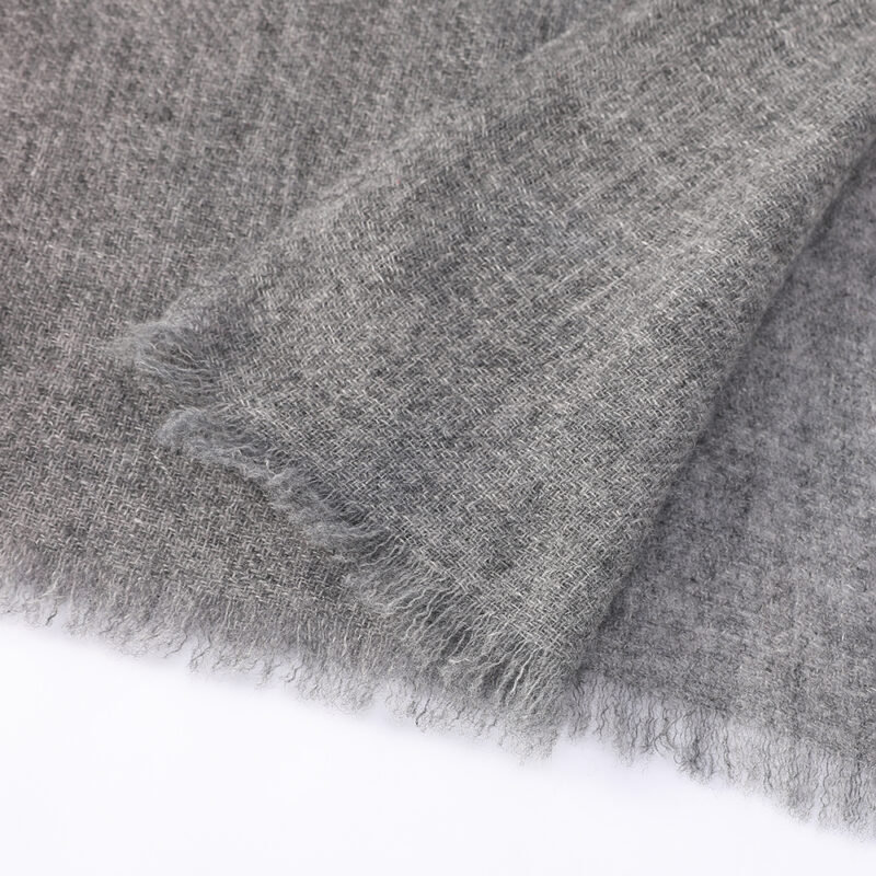 Kiana Federleichter Kaschmir Schal Wrap - Grau – Bild 6