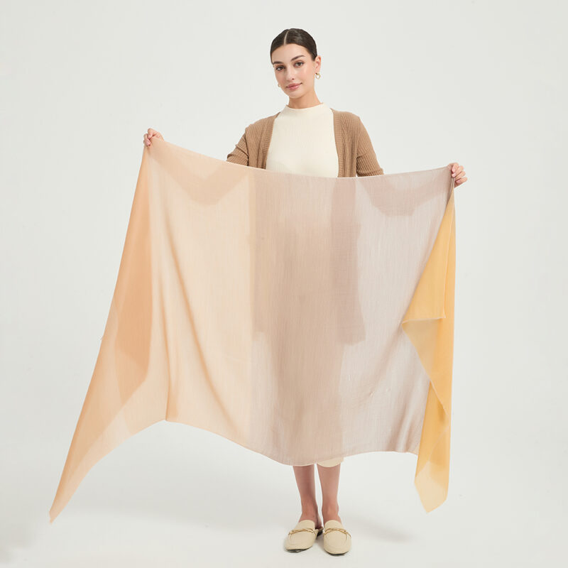 Livia Featherlight Lambswool Scarf Wrap - Yellow - Image 2