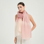 Livia Featherlight Lambswool Scarf Wrap - Coral