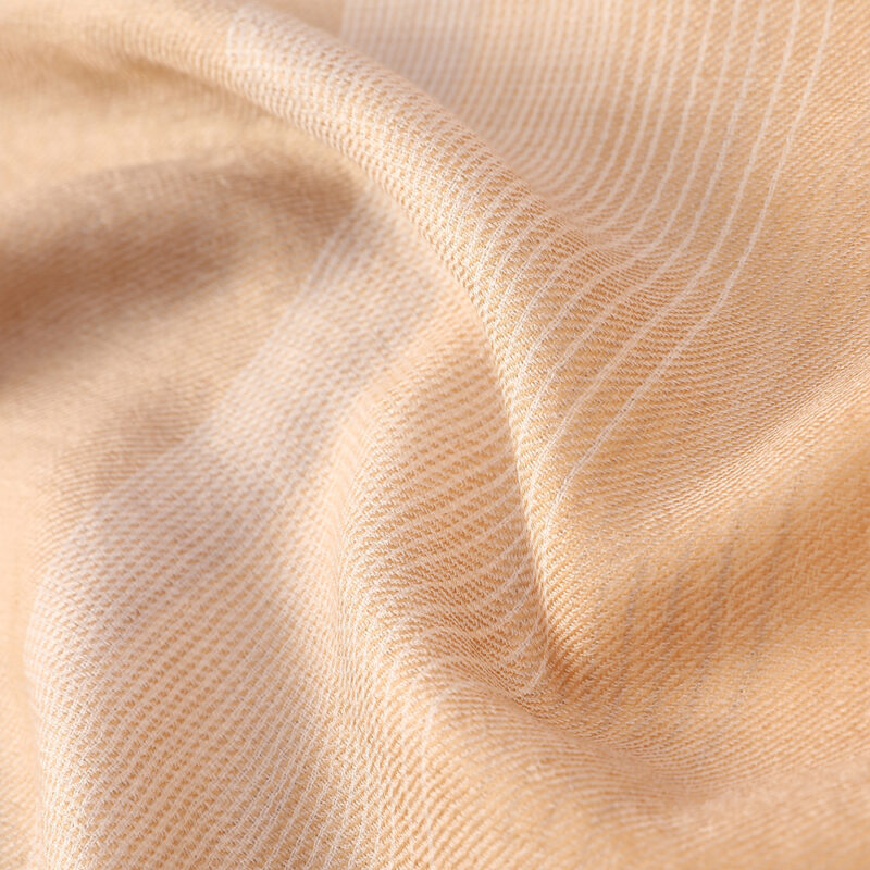 Livia Featherlight Lambswool Scarf Wrap - Yellow - Image 5