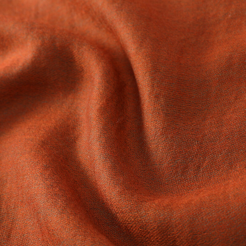Maya Reversible Featherlight LambsWool Scarf Wrap - Tangerine - Image 5