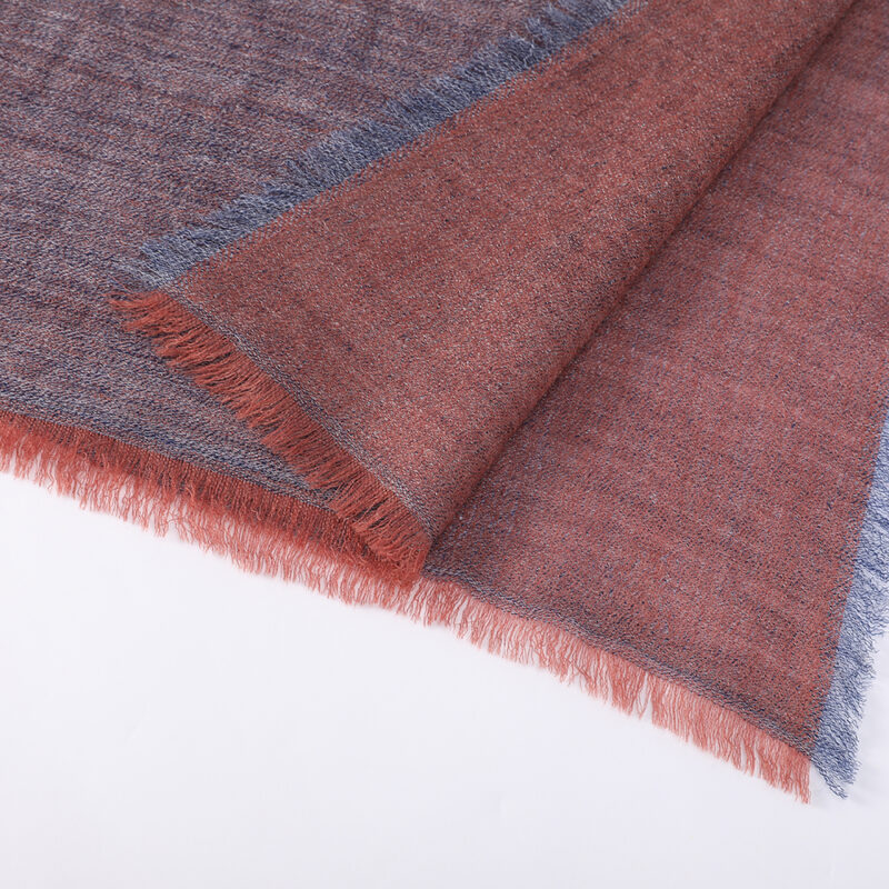 Maya Reversible Featherlight LambsWool Scarf Wrap - Desert Rose - Image 7