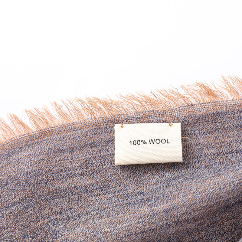 Maya Reversible Featherlight LambsWool Scarf Wrap - Khaki - Image 7