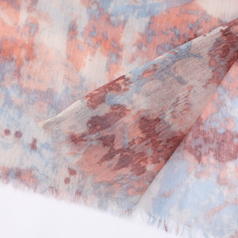 Violet Featherlight Cashmere Scarf Wrap - Light Blue - Image 7