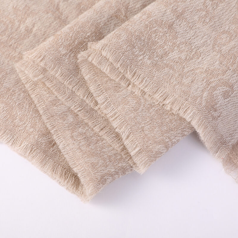 Kamal Featherlight Cashmere Scarf Wrap - Beige - Image 7